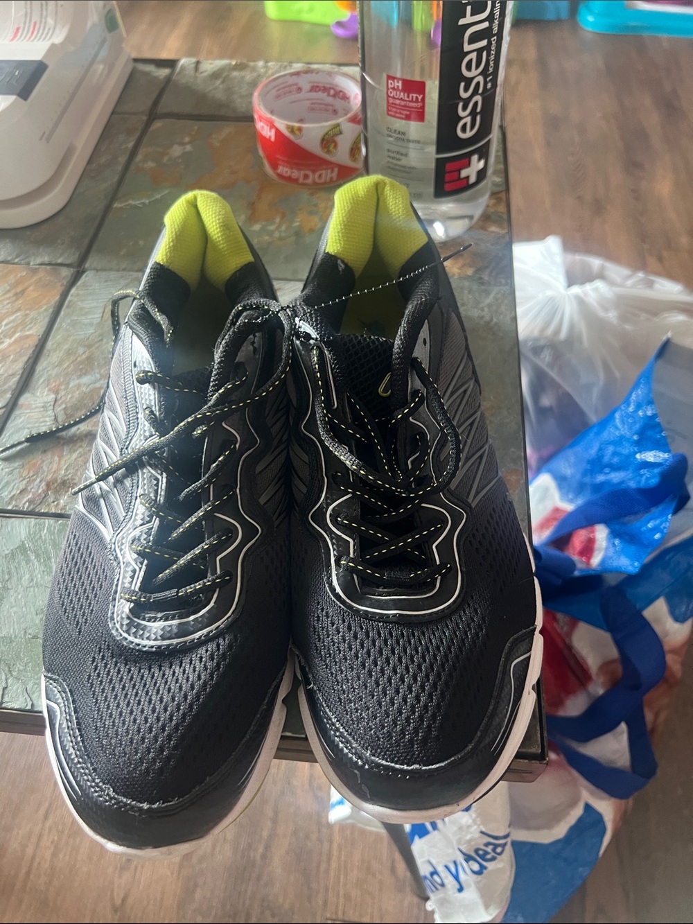 Fila Black Athletic Sneakers with Lime Interior